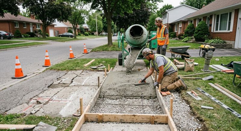Concrete Sidewalk Repair in West Des Moines, IA