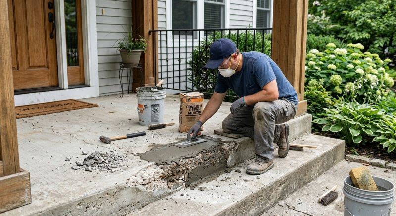 Entryway Concrete Repair in Miami Dade County, FL