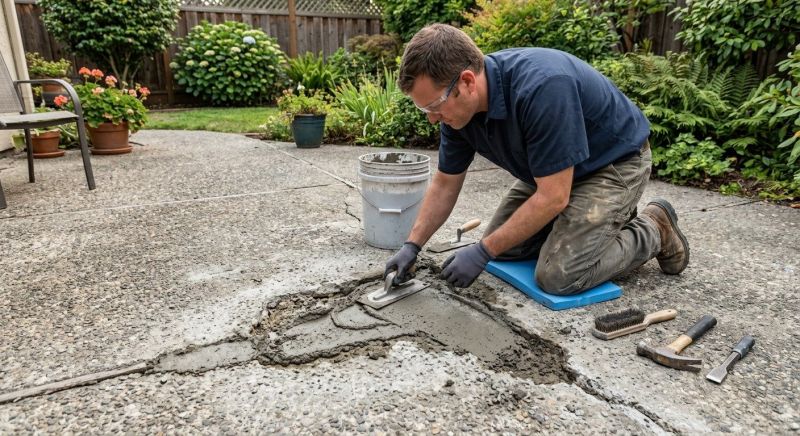 Patio Concrete Repair in West Des Moines, IA
